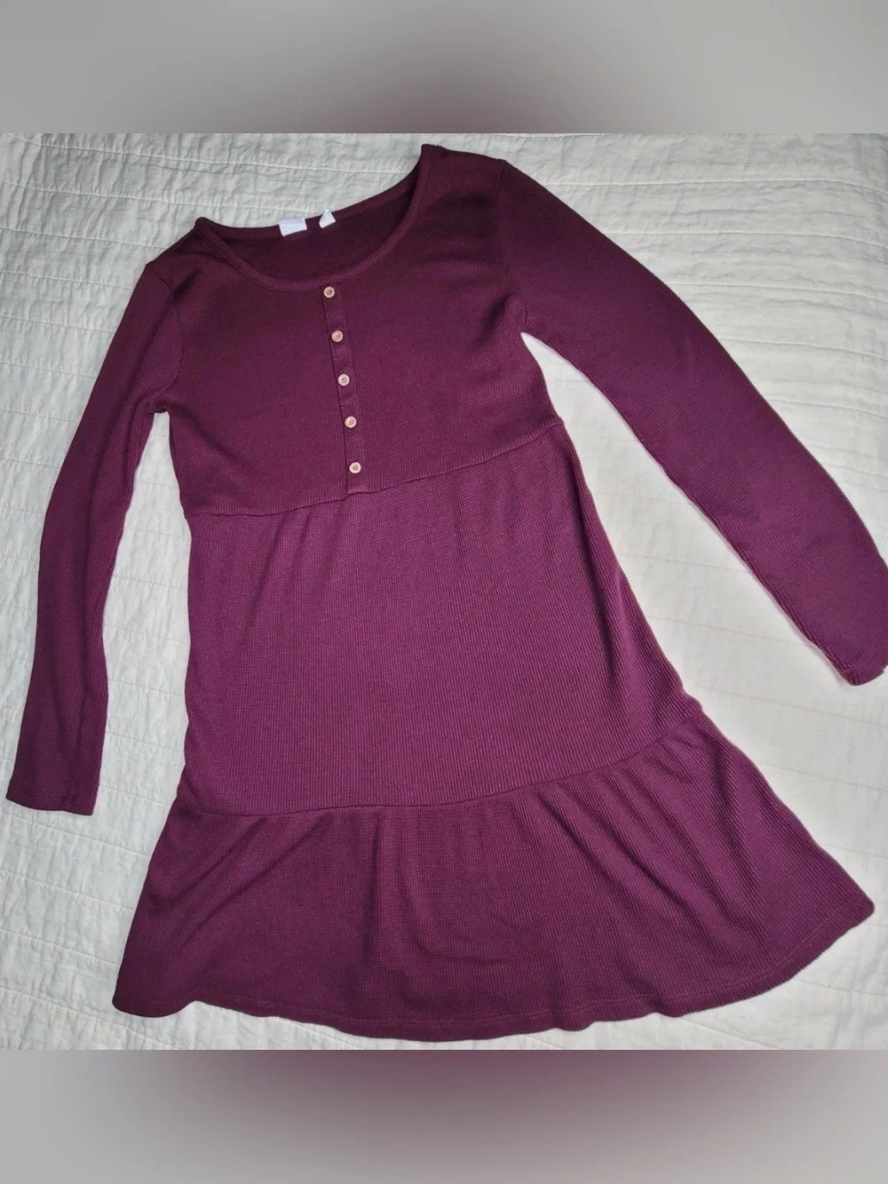 GapKids Girls Waffle Knit Button Front Dress Size 10-11